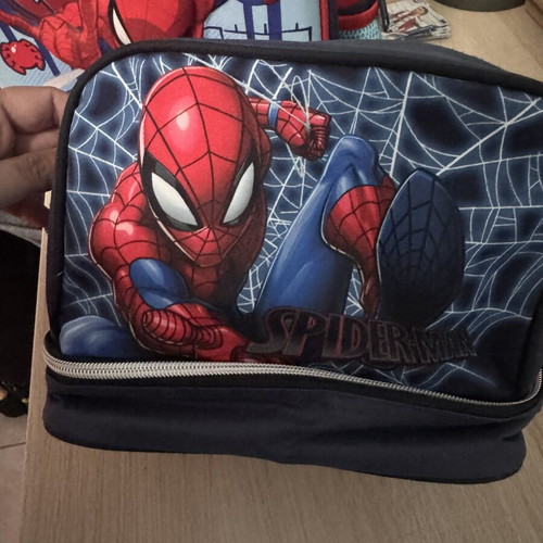 Spiderman Preschool Trolley Bag and Lunchbag used