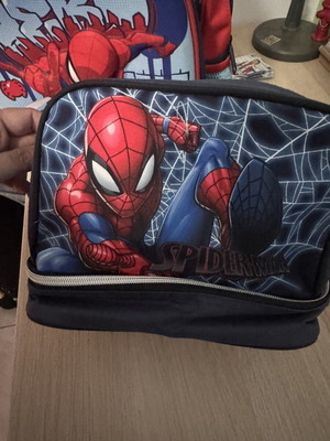 Spiderman Preschool Trolley Bag and Lunchbag used