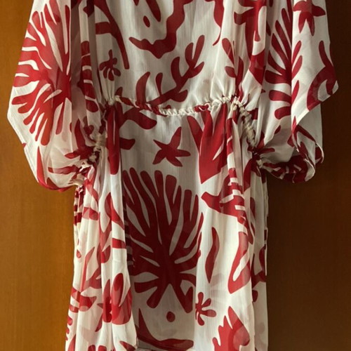 Women's kaftan H&M like new, sizes M L, white and red