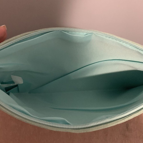 Green beach clutch bag, 30x19 cm