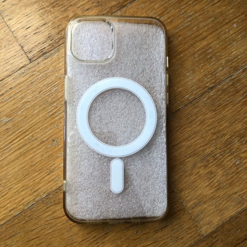 iPhone 13/14 clear case like new with screen protector