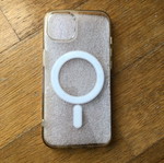 iPhone 13/14 clear case like new with screen protector