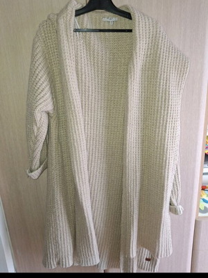 Mat Fashion beige women's cardigan with golden weave new
