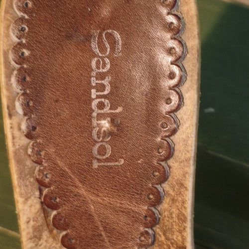 Spanish wooden clogs used, size 39, brown, 10cm heel, Sandisol