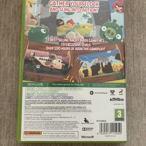Angry Birds Trilogy Xbox 360 game used, English full version
