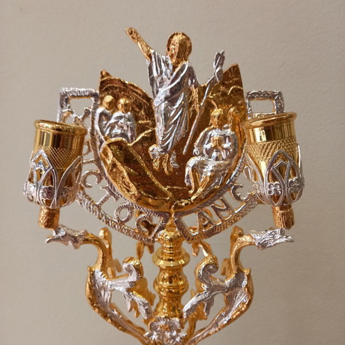 Gilded Resurrection Candle Holder 40 cm new, 3-position