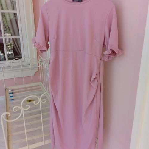 Boohoo women's dress new, size large, pink