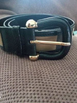 Burberry belt used, black leather, size 80cm