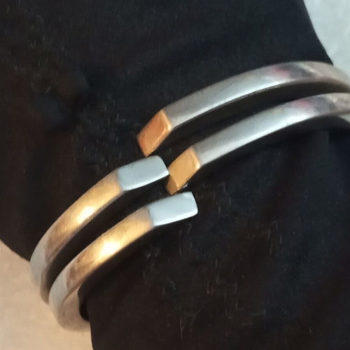 925 silver bracelet cuff, 6 cm - 5 cm adjustable