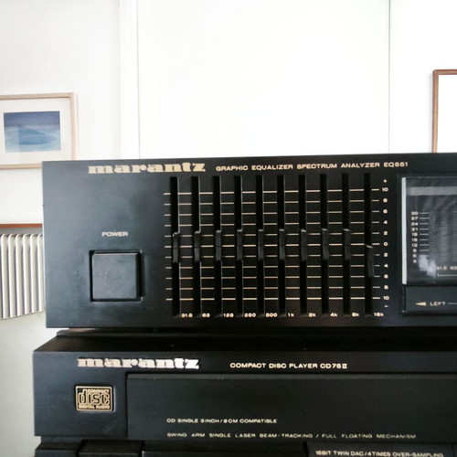 Ηχοσύστημα Marantz μεταχειρισμένο με Rotel RQ-970BX phono equalizer και ηχεία
