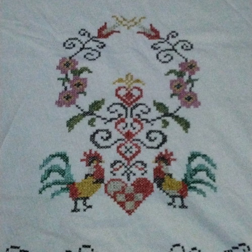 Round tablecloth handmade with handmade lace new