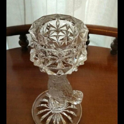 Hofbauer Byrdes Crystal Candlestick like new, 17cm
