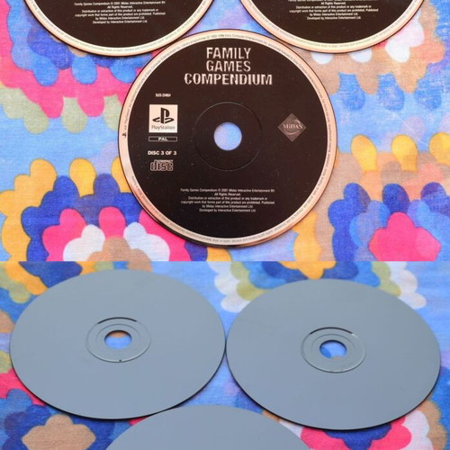 Family Games Compendium PS1 game, 20 games compilation