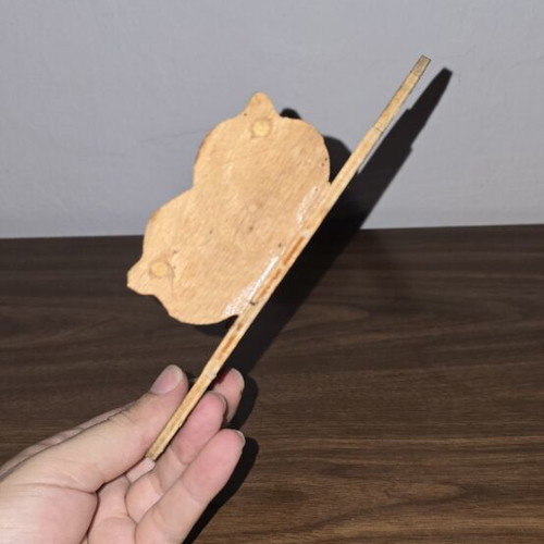 Vintage wall-mounted pyrography case for knitting needles and pins like new
