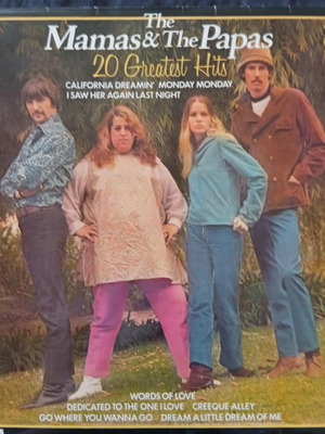 The Mamas & The Papas 20 Greatest Hits vinyl used, folk