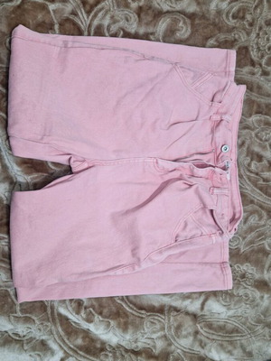 Pink high-waisted pants like new, size S
