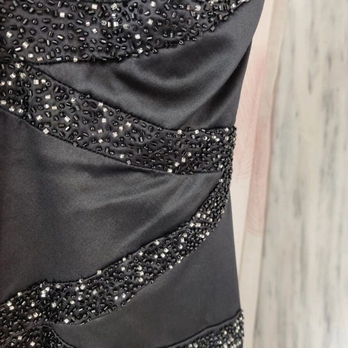 Unique 100% Silk Dress like new, black, handmade, formal