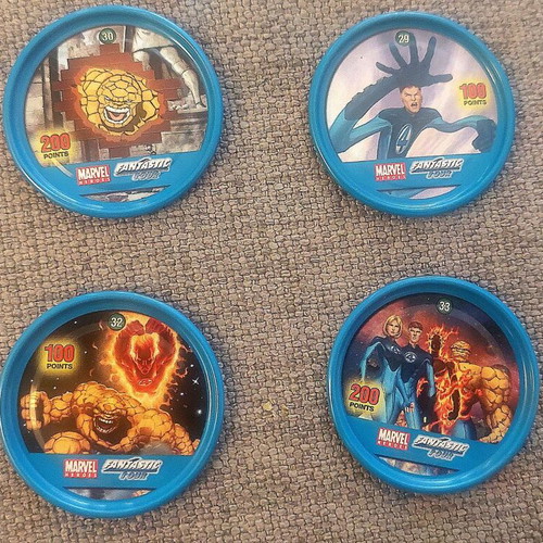 Marvel Heroes Fantastic Four metal caps set of 4