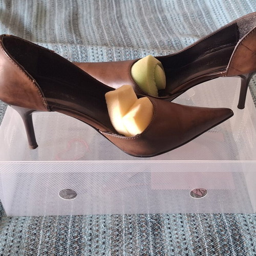 Leather women's pumps size 37 used, brown