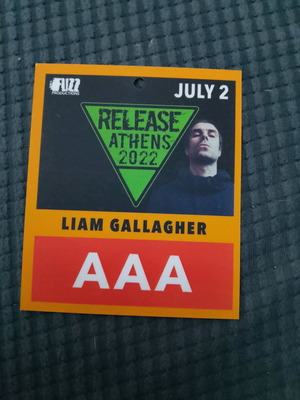 Liam Gallagher Release Athens 2022 card used in good condition