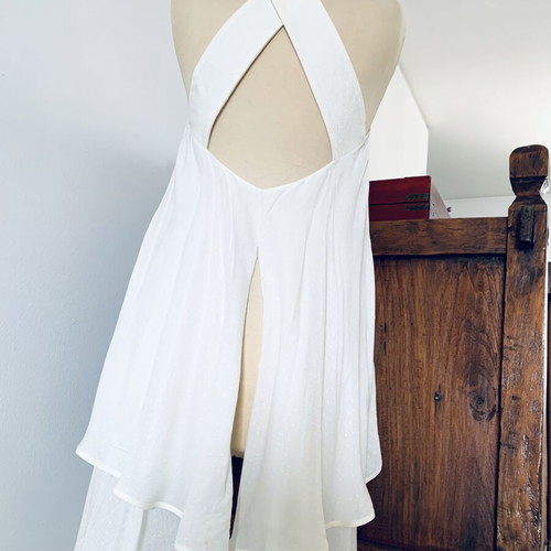 Backless top Stelios Koudounaris new, white, size S