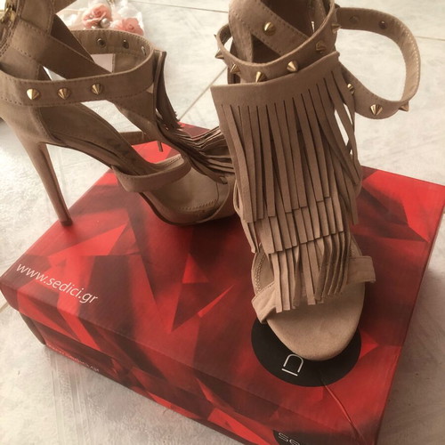 Sedici sandals new, beige, size 38, platform style