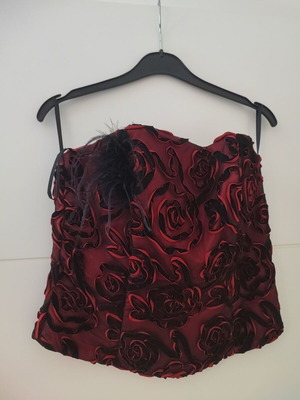 Mina Collection bustier lace burgundy size 46 new with tag