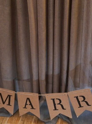 Just Married cardboard flags like new, pack of 14 for wedding decoration