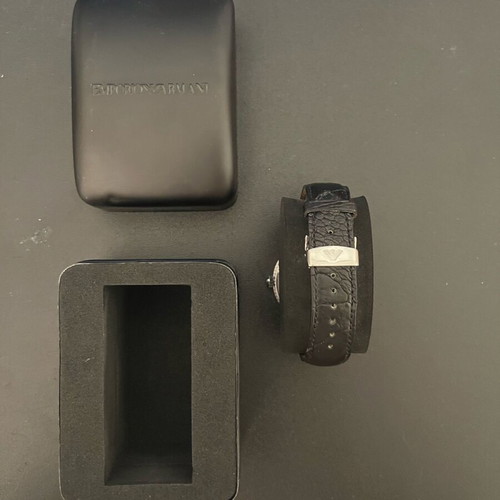 Armani Meccanico wristwatch with automatic Swiss ETA-2824 mechanism, used