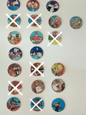 Warner Bros collectible cartoon caps set of 17