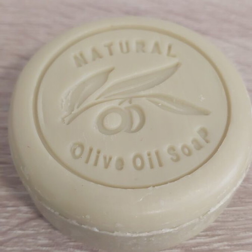 Aromatic genuine soap made from olive oil in tin box