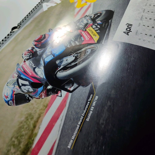 Dunlop motosport wall calendar 2024 used 42x30cm