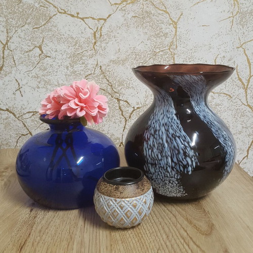 Colored Glass Vase like new