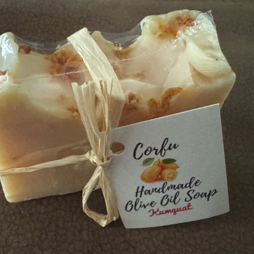 Traditional handmade soap from Corfu with kumquat new