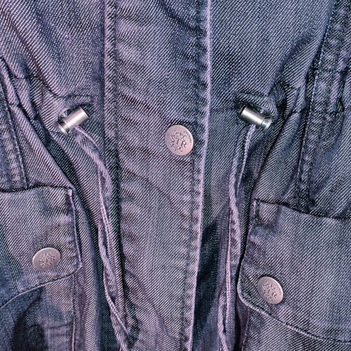 Stradivarius spring denim jacket used, size S, bluish purple