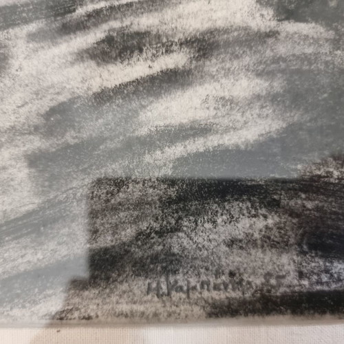 Painting Markos Kampanis used, Mountain with simple frame