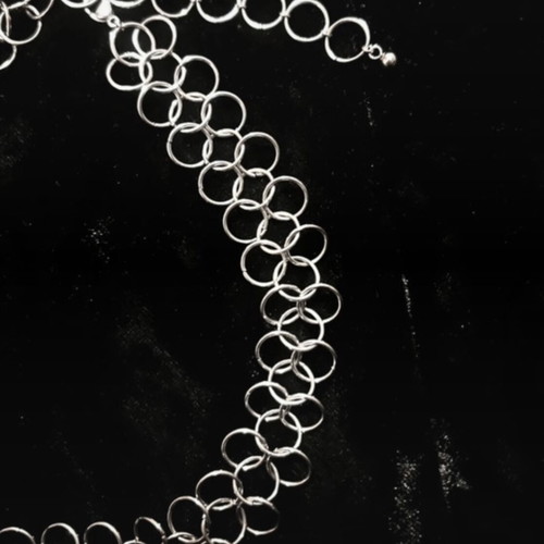Chainmail necklace handmade silver stainless steel new