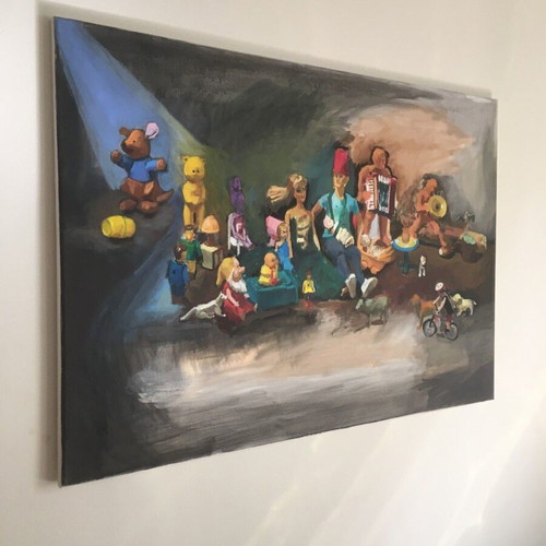 Painting new titled "In the World of Toys"