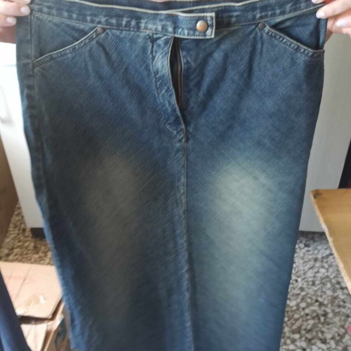 Marks & Spencer long skirt blue used, size 14 UK