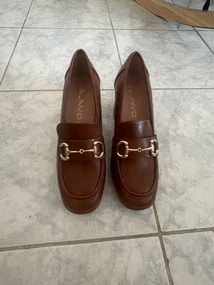 Loafers ψηλοτάκουνα καφέ καινούργια