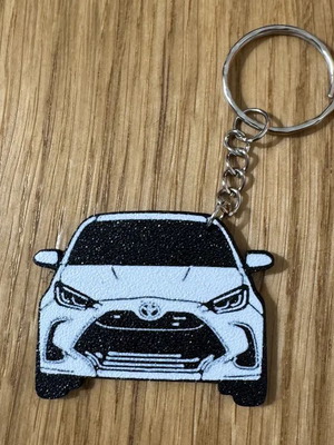 Toyota Yaris Car Keychain 3D Printed Multi-color New