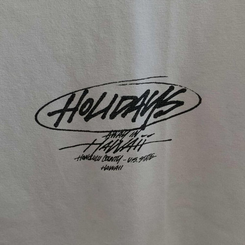 H&M Loose Fit T-shirt Holidays in Hawaii like new, white, size M