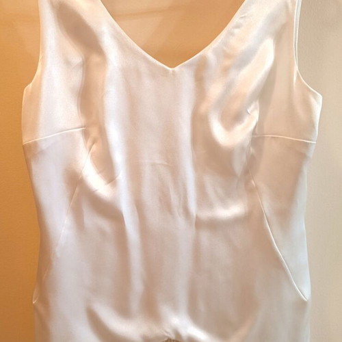 Satin Top Angela Nicole like new, white elegant evening wear