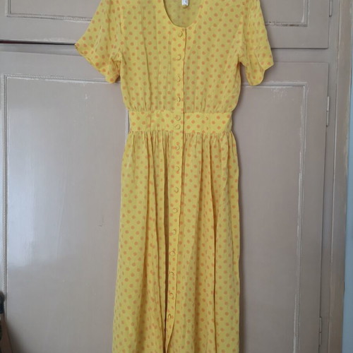 Vintage MAX midi dress 100% pure silk like new, size UK 12