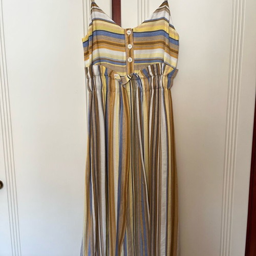 Zara linen dress multicolored new