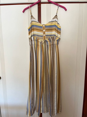 Zara linen dress multicolored new