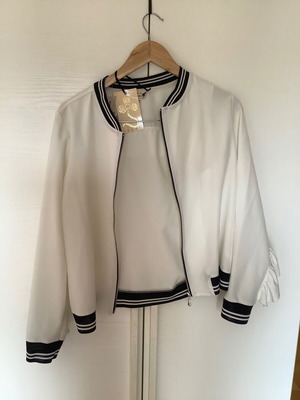 Blazer jacket Lynne like new, white and black, size M