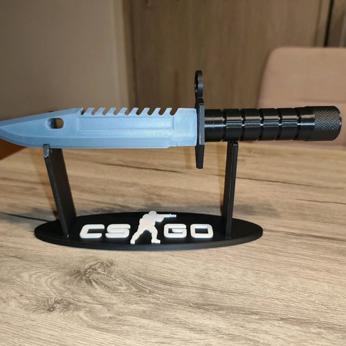 M9 Bayonet 3D printed display new with CS:GO stand