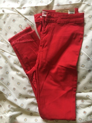 Pink Woman and Be Cool pants like new XS and No36 red and green