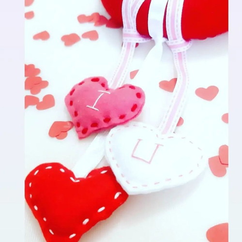 Hanging heart decoration new, handmade Valentine gift